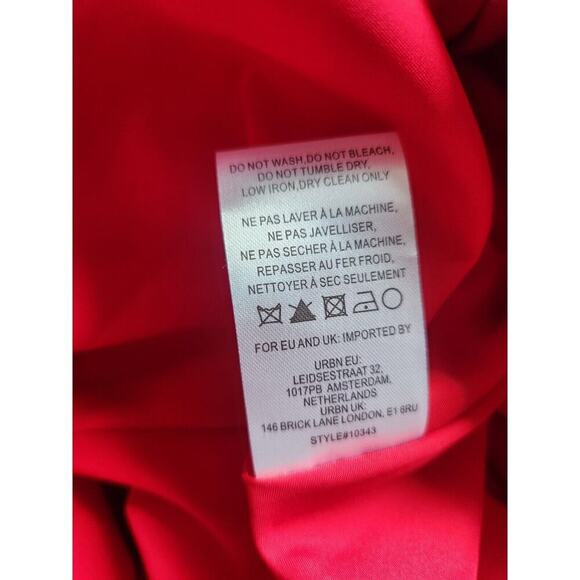 NWT Anthropologie Hutch Bow-Tie Maxi Dress Gown Sz 12P Petites Red/Pink #8G406 - Picture 10 of 10